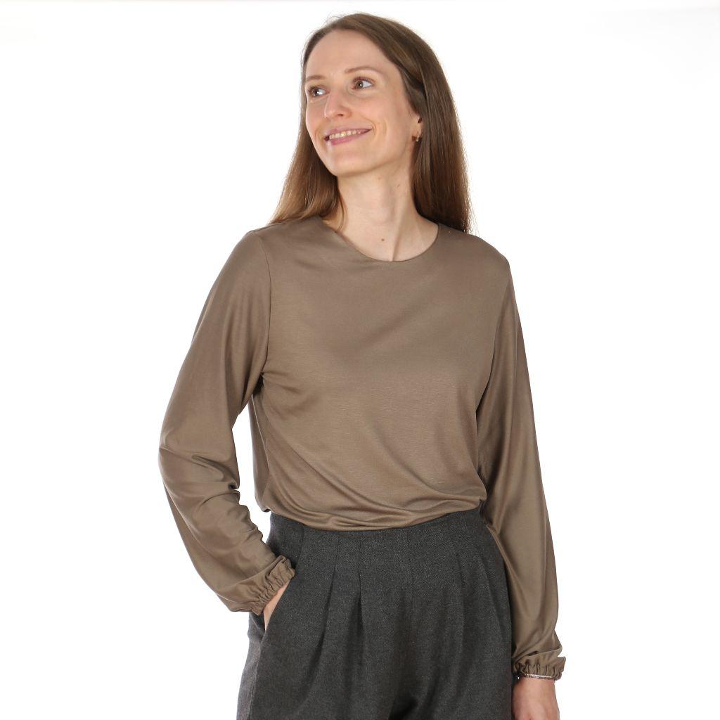 Papierschnittmuster Jerseybluse Frau Yelda XS-XXL